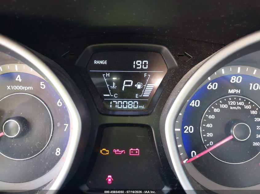 2016 Hyundai Elantra VIN KMHDH4AE4GU564616 IAAI salvage auction — NORMAL WEAR, Clear-Dealer Only (Texas), sold $800 on 2026-07-29 (photo 7)