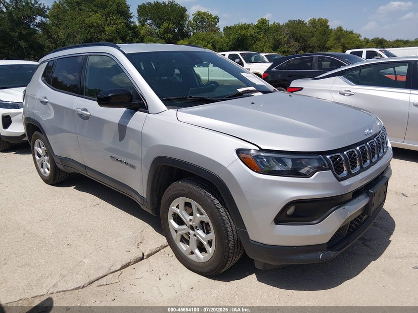2024 Jeep Compass VIN 3C4NJDBN4RT106955 IAAI salvage auction — REAR END, Salvage Title, sold $12,300 on 2026-07-29 (photo 1)