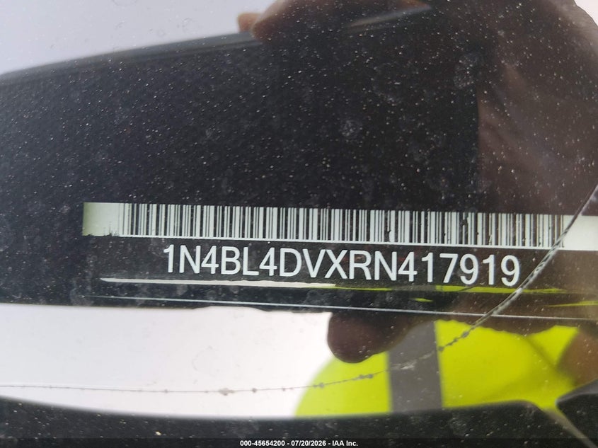 2024 Nissan Altima VIN 1N4BL4DVXRN417919 IAAI salvage auction — FRONT END, Enterprise Vehicles Clear Only (Texas), sold $10,100 on 2026-07-29 (photo 9)