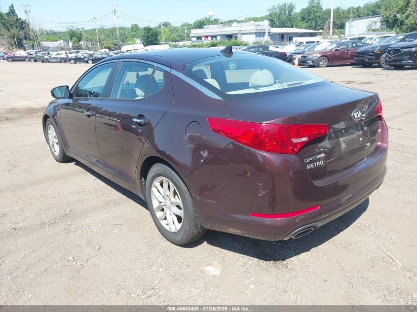 2013 Kia Optima VIN 5XXGM4A73DG136763 IAAI salvage auction — NO DAMAGE, Salvage Title, sold $275 on 2026-07-28 (photo 3)