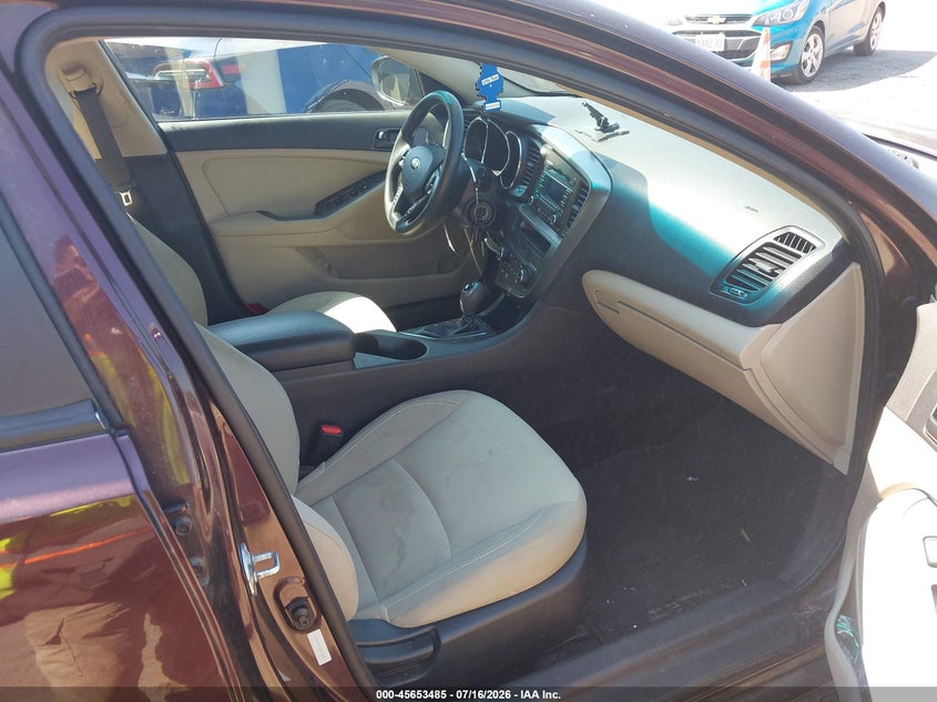 2013 Kia Optima VIN 5XXGM4A73DG136763 IAAI salvage auction — NO DAMAGE, Salvage Title, sold $275 on 2026-07-28 (photo 5)