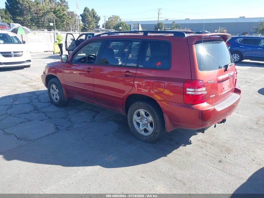 2002 Toyota Highlander VIN JTEHD21A720018133 IAAI salvage auction — NORMAL WEAR, Clear - Dealer Only (California), sold $125 on 2026-07-29 (photo 3)