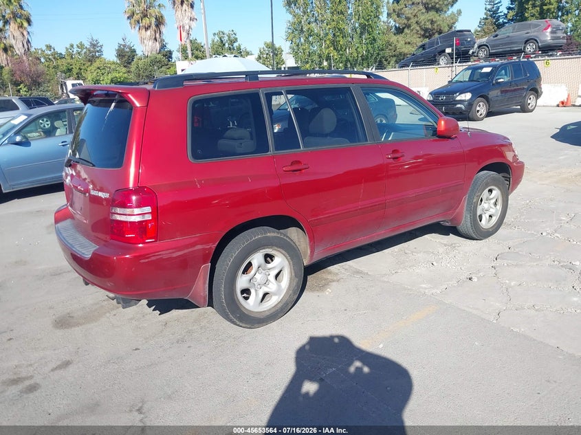 2002 Toyota Highlander VIN JTEHD21A720018133 IAAI salvage auction — NORMAL WEAR, Clear - Dealer Only (California), sold $125 on 2026-07-29 (photo 4)