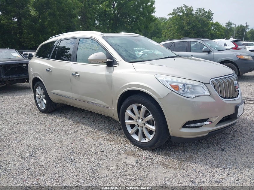 2015 Buick Enclave VIN 5GAKVCKD1FJ205097 IAAI salvage auction — FRONT END, Wait Title, sold $2,900 on 2026-08-20 (photo 1)
