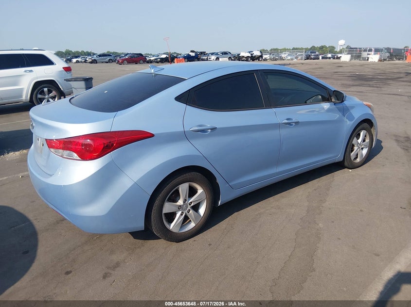 2011 Hyundai Elantra VIN KMHDH4AE7BU094445 IAAI salvage auction — NORMAL WEAR, Clear (North Carolina), sold $25 on 2026-07-25 (photo 4)