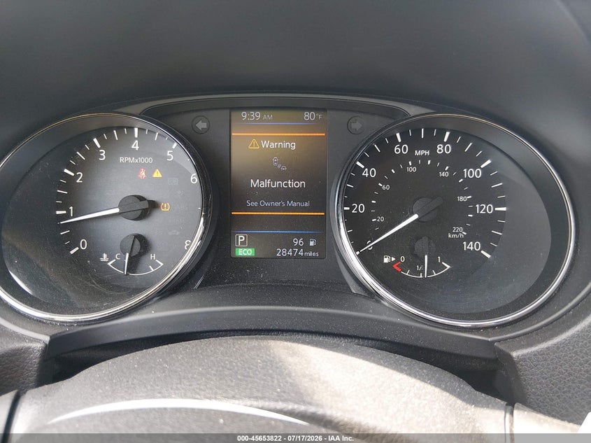 2020 Nissan Rogue VIN JN8AT2MV1LW137306 IAAI salvage auction — FRONT & REAR, Salvage Title, sold $3,600 on 2026-08-01 (photo 7)