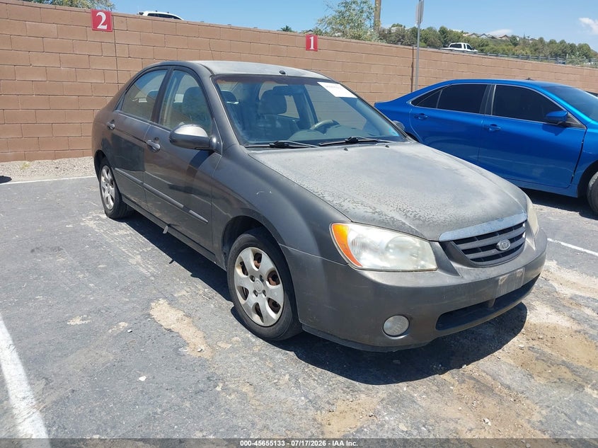 2005 Kia Spectra VIN KNAFE122855198625 IAAI salvage auction — NORMAL WEAR, Clear - Dealer Only (California), sold $475 on 2026-07-22 (photo 1)