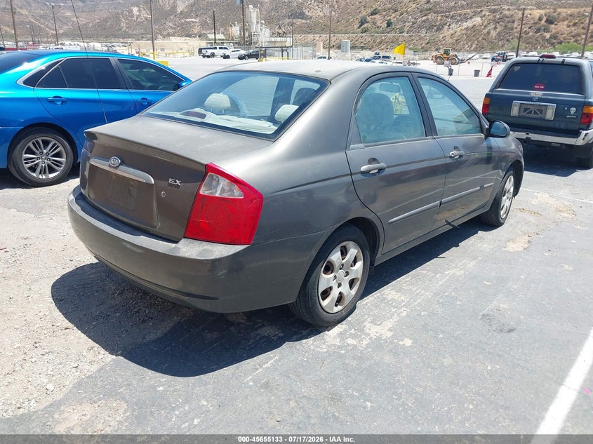 2005 Kia Spectra VIN KNAFE122855198625 IAAI salvage auction — NORMAL WEAR, Clear - Dealer Only (California), sold $475 on 2026-07-22 (photo 4)