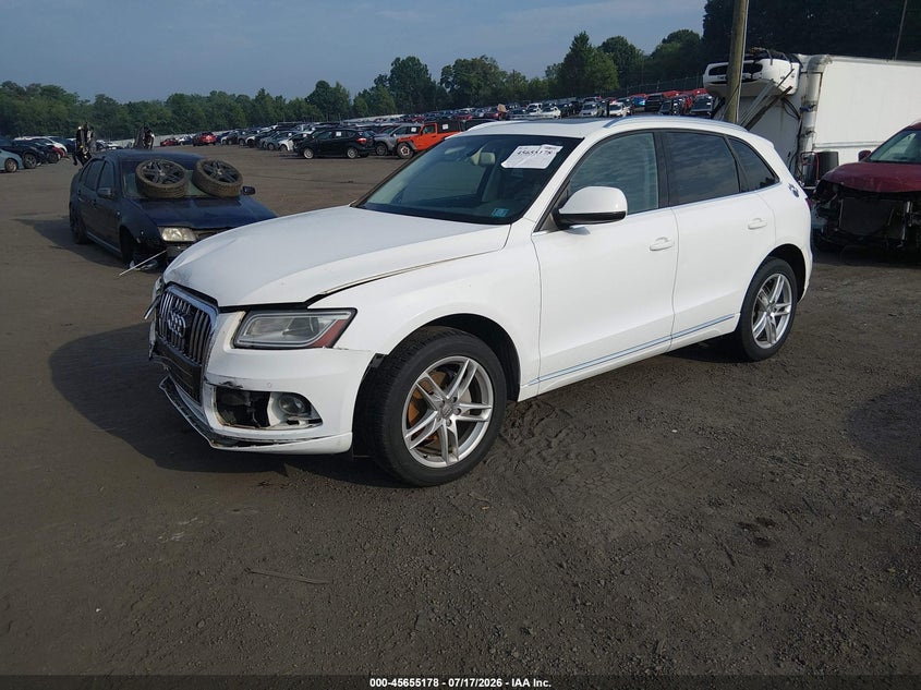 2013 Audi Q5 VIN WA1LFAFP1DA010746 IAAI salvage auction — FRONT END, Salvage (Pennsylvania), sold $825 on 2026-07-28 (photo 2)