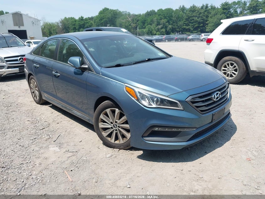 2015 Hyundai Sonata VIN 5NPE34AF1FH212795 IAAI salvage auction — NORMAL WEAR, Clear (New York), sold $125 on 2026-07-23 (photo 1)