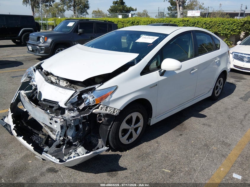 2012 Toyota Prius VIN JTDKN3DU8C1601518 IAAI salvage auction — FRONT END, Salvage (California), sold $1,250 on 2026-08-01 (photo 2)