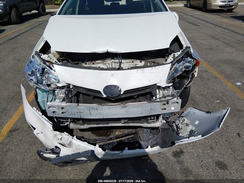 2012 Toyota Prius VIN JTDKN3DU8C1601518 IAAI salvage auction — FRONT END, Salvage (California), sold $1,250 on 2026-08-01 (photo 6)