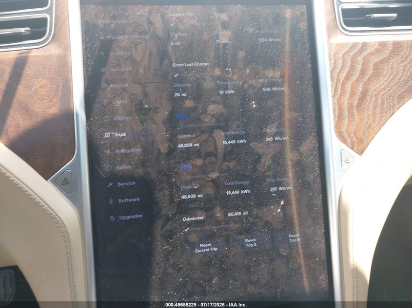 2016 Tesla Model s VIN 5YJSA1E17GF151720 IAAI salvage auction — NORMAL WEAR, Clear (Georgia), sold $3,550 on 2026-07-28 (photo 7)