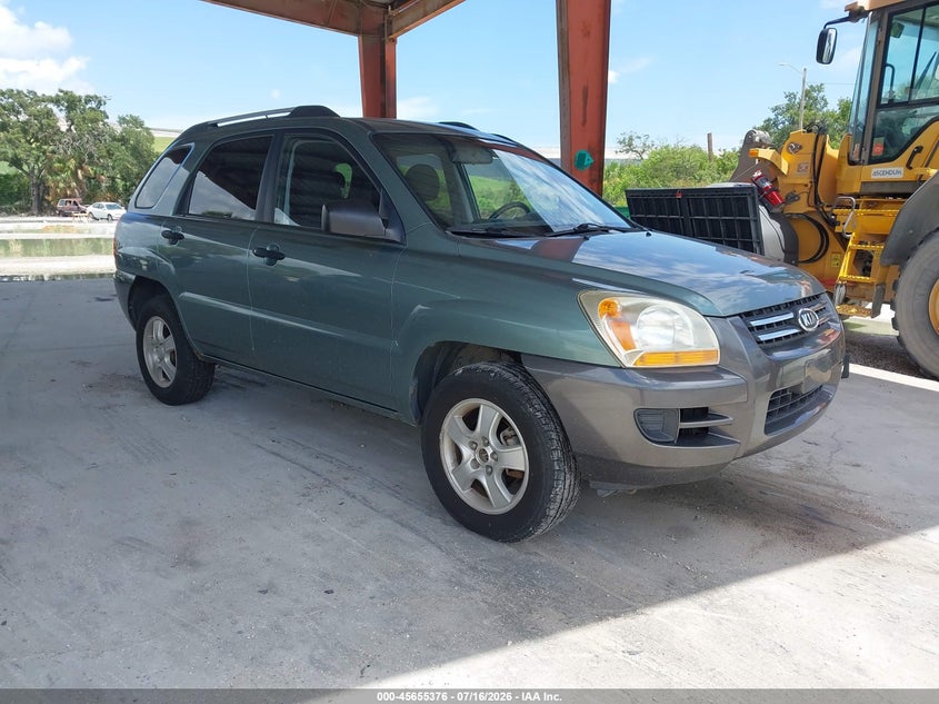 2007 Kia Sportage VIN KNDJF724X77381286 IAAI salvage auction — NORMAL WEAR, Clear (Florida), sold $550 on 2026-07-28 (photo 1)