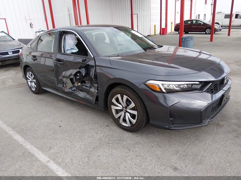 2026 Honda Civic VIN 2HGFE2F25TH584378 IAAI salvage auction — SIDE, Wait Title, sold $9,000 on 2026-08-27 (photo 1)