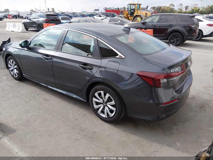 2026 Honda Civic VIN 2HGFE2F25TH584378 IAAI salvage auction — SIDE, Wait Title, sold $9,000 on 2026-08-27 (photo 3)