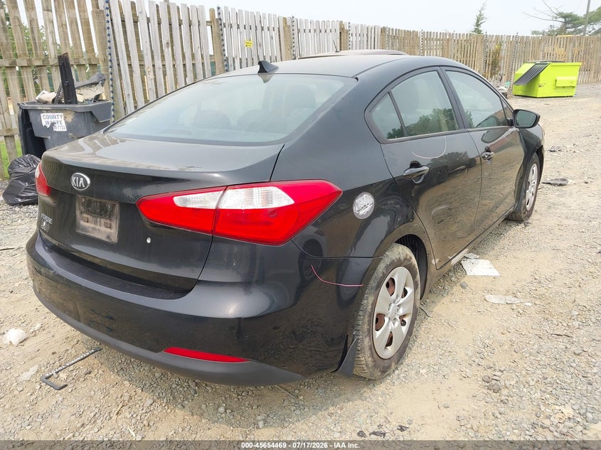 2014 Kia Forte VIN KNAFK4A60E5139499 IAAI salvage auction — FRONT END, Clear (Virginia), sold $675 on 2026-07-30 (photo 4)