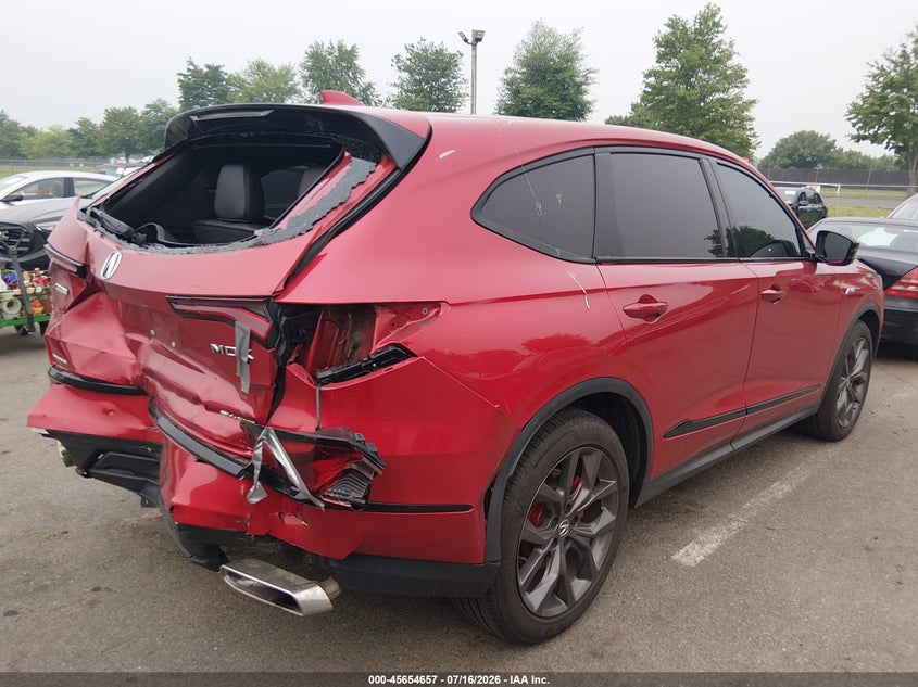 2024 Acura Mdx VIN 5J8YE1H04RL001485 IAAI salvage auction — REAR END, Salvage Title, sold $22,075 on 2026-09-15 (photo 4)