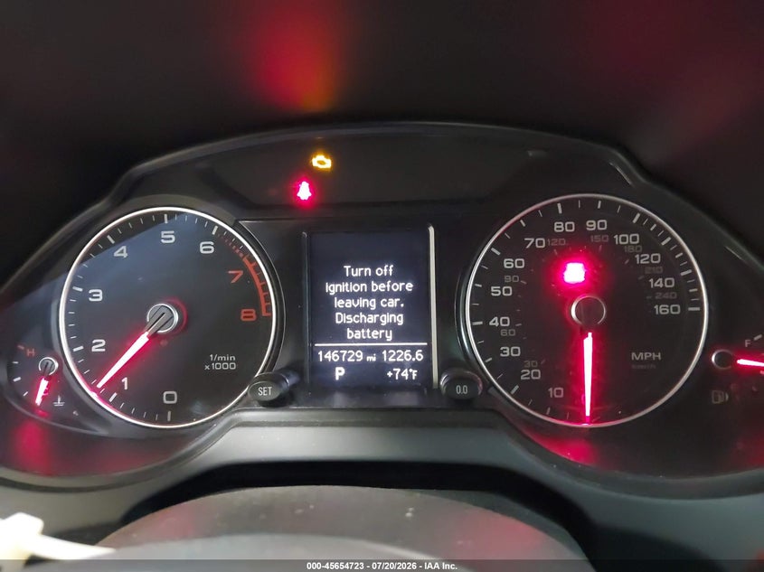 2013 Audi Q5 VIN WA1LFAFP4DA073677 IAAI salvage auction — NORMAL WEAR, Clear (Pennsylvania), sold $1,375 on 2026-07-30 (photo 7)