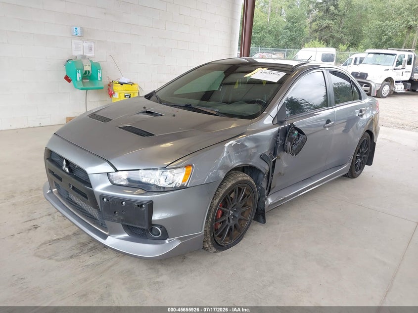2015 Mitsubishi Lancer evolution VIN JA32W7FV2FU027560 IAAI salvage auction — LEFT & RIGHT, Salvage Title, sold $14,350 on 2026-08-12 (photo 2)