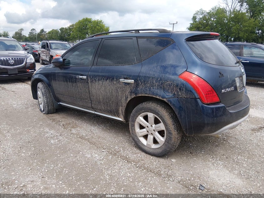 2007 Nissan Murano VIN JN8AZ08W97W657555 IAAI salvage auction — NORMAL WEAR, Clear (Missouri), sold $125 on 2026-07-27 (photo 3)