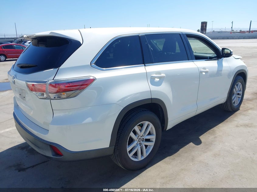 2016 Toyota Highlander VIN 5TDZARFH8GS021756 IAAI salvage auction — FRONT END, Salvage (California), sold $6,975 on 2026-08-01 (photo 4)