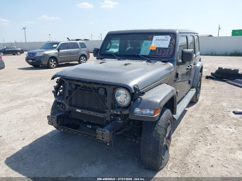 2021 Jeep Wrangler / VIN 1C4HJXEN8MW610132 IAAI salvage auction — RIGHT FRONT, Original (Texas), sold $12,500 on 2026-09-04 (photo 2)