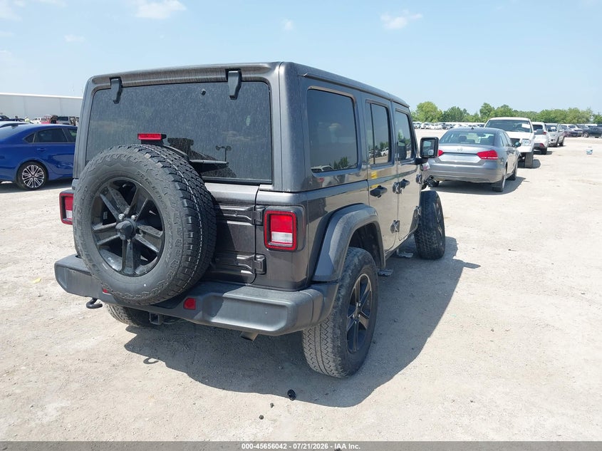 2021 Jeep Wrangler / VIN 1C4HJXEN8MW610132 IAAI salvage auction — RIGHT FRONT, Original (Texas), sold $12,500 on 2026-09-04 (photo 4)