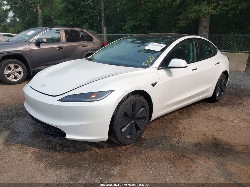 2025 Tesla Model 3 VIN 5YJ3E1EA3SF070957 IAAI salvage auction — FRONT END, Salvage - Greater Than 75% (Maryland), sold $20,500 on 2026-09-02 (photo 2)
