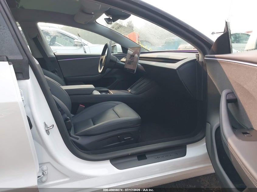2025 Tesla Model 3 VIN 5YJ3E1EA3SF070957 IAAI salvage auction — FRONT END, Salvage - Greater Than 75% (Maryland), sold $20,500 on 2026-09-02 (photo 5)
