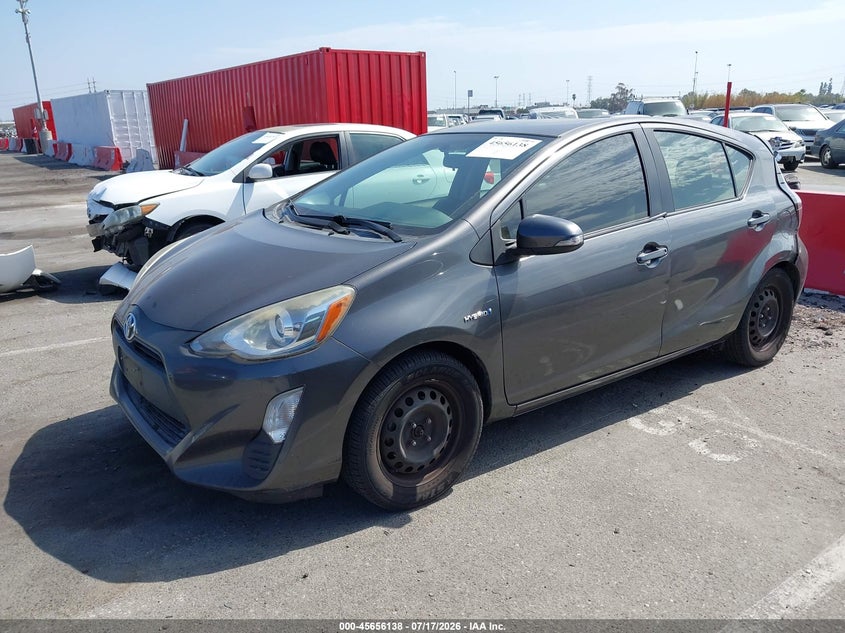 2016 Toyota Prius c VIN JTDKDTB35G1122735 IAAI salvage auction — REAR END, Salvage (California), sold $1,350 on 2026-07-23 (photo 2)