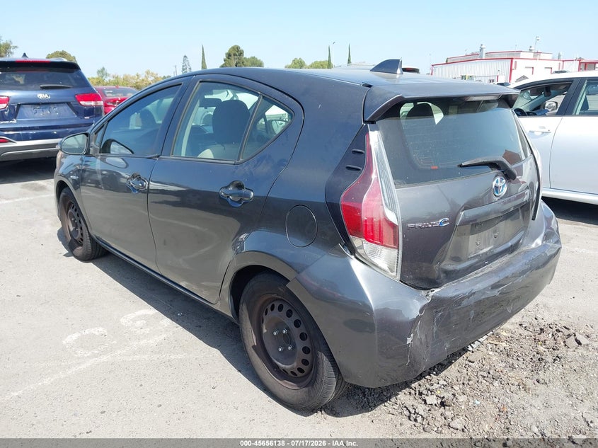2016 Toyota Prius c VIN JTDKDTB35G1122735 IAAI salvage auction — REAR END, Salvage (California), sold $1,350 on 2026-07-23 (photo 3)