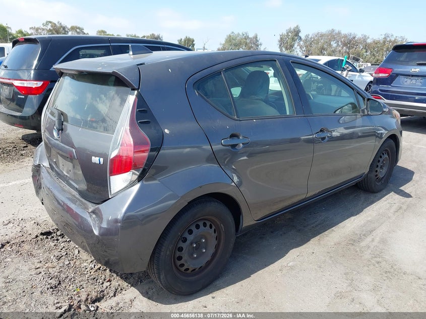2016 Toyota Prius c VIN JTDKDTB35G1122735 IAAI salvage auction — REAR END, Salvage (California), sold $1,350 on 2026-07-23 (photo 4)