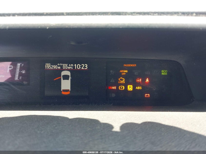 2016 Toyota Prius c VIN JTDKDTB35G1122735 IAAI salvage auction — REAR END, Salvage (California), sold $1,350 on 2026-07-23 (photo 7)