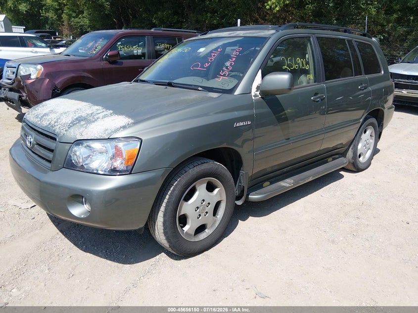 2005 Toyota Highlander VIN JTEDP21A150076202 IAAI salvage auction — NORMAL WEAR, Clear (Oklahoma), sold $700 on 2026-07-22 (photo 2)