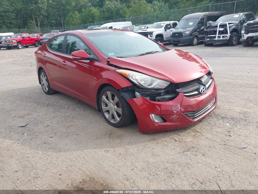 2011 Hyundai Elantra VIN KMHDH4AE6BU097577 IAAI salvage auction — FRONT END, Clear (Massachusetts), sold $25 on 2026-07-24 (photo 1)