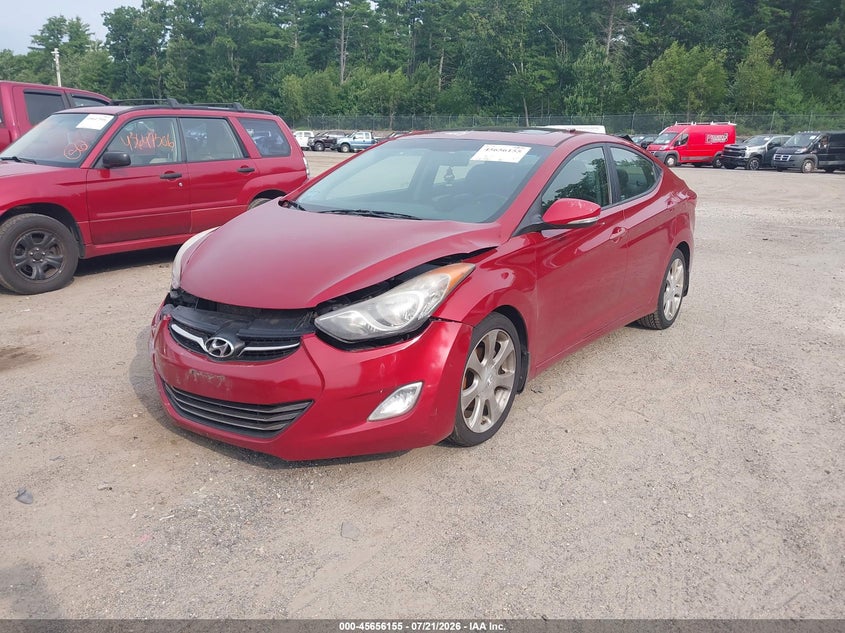 2011 Hyundai Elantra VIN KMHDH4AE6BU097577 IAAI salvage auction — FRONT END, Clear (Massachusetts), sold $25 on 2026-07-24 (photo 2)