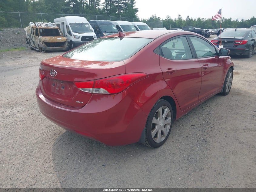2011 Hyundai Elantra VIN KMHDH4AE6BU097577 IAAI salvage auction — FRONT END, Clear (Massachusetts), sold $25 on 2026-07-24 (photo 4)