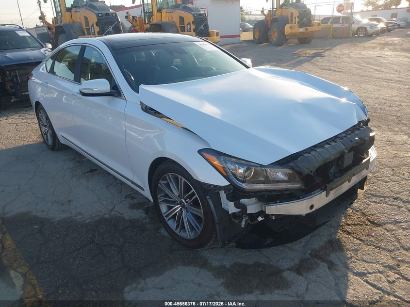 2018 Genesis G80 VIN KMHGN4JE5JU239065 IAAI salvage auction — FRONT END, Salvage Title, sold $2,800 on 2026-07-31 (photo 1)
