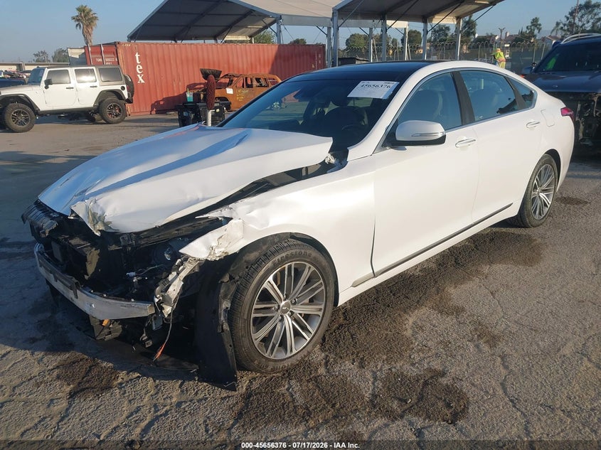 2018 Genesis G80 VIN KMHGN4JE5JU239065 IAAI salvage auction — FRONT END, Salvage Title, sold $2,800 on 2026-07-31 (photo 2)