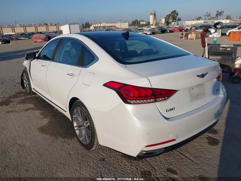 2018 Genesis G80 VIN KMHGN4JE5JU239065 IAAI salvage auction — FRONT END, Salvage Title, sold $2,800 on 2026-07-31 (photo 3)