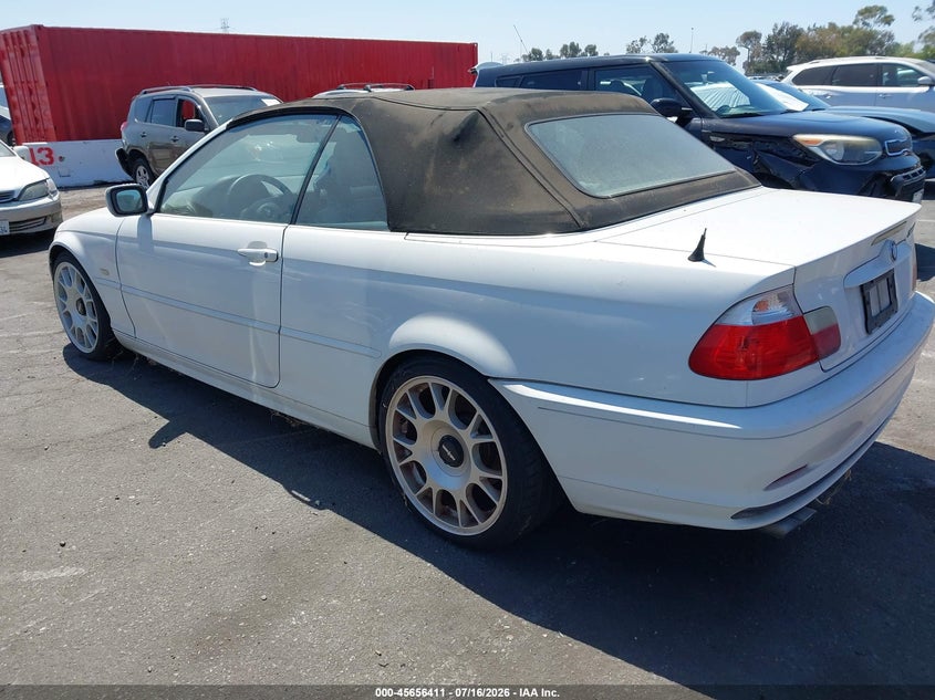 2002 BMW 3 series VIN WBABS33472PG87653 IAAI salvage auction — NORMAL WEAR, Clear - Dealer Only (California), sold $825 on 2026-07-30 (photo 3)