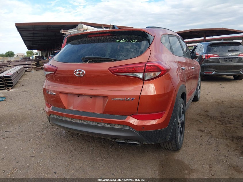 2016 Hyundai Tucson VIN KM8J33A23GU148140 IAAI salvage auction — NORMAL WEAR, Clear-Dealer Only (Arizona), sold $25 on 2026-07-21 (photo 4)