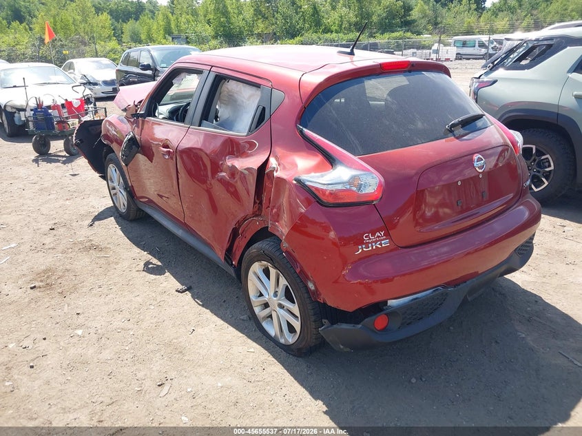 2015 Nissan Juke VIN JN8AF5MV8FT557014 IAAI salvage auction — FRONT & REAR, Clear (Massachusetts), sold $400 on 2026-07-31 (photo 3)