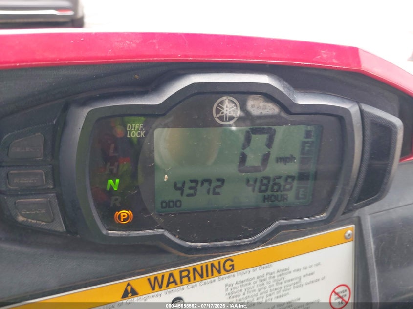 2015 Yamaha VIN 5Y4AM75Y7FA100302 IAAI salvage auction — FRONT END, Wait Title, sold $3,000 on 2026-08-25 (photo 7)