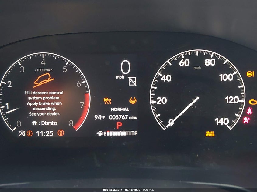 2025 Honda Cr-v VIN 2HKRS4H21SH471255 IAAI salvage auction — FRONT END, Salvage (California), sold $16,100 on 2026-07-29 (photo 7)