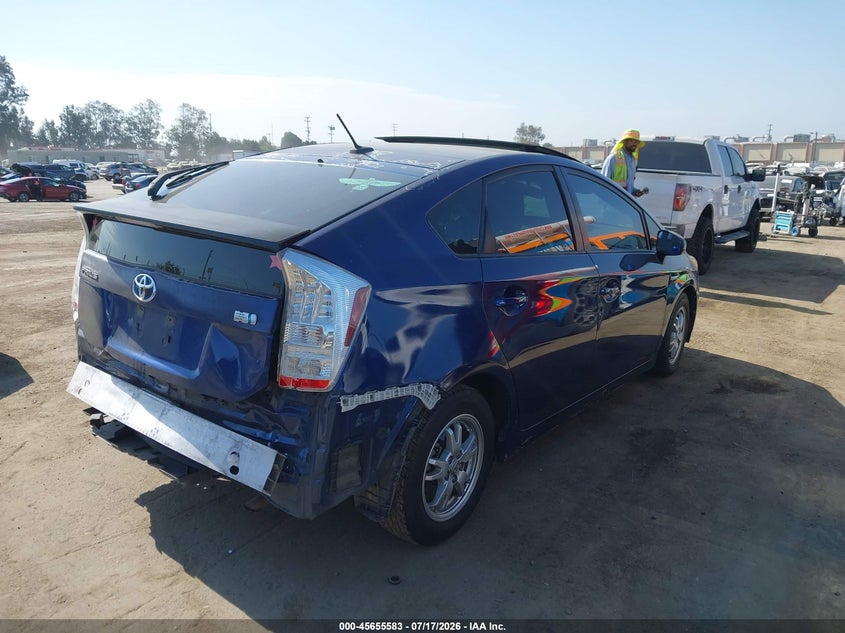2010 Toyota Prius VIN JTDKN3DU7A0195492 IAAI salvage auction — REAR END, Salvage (California), sold $25 on 2026-07-29 (photo 4)