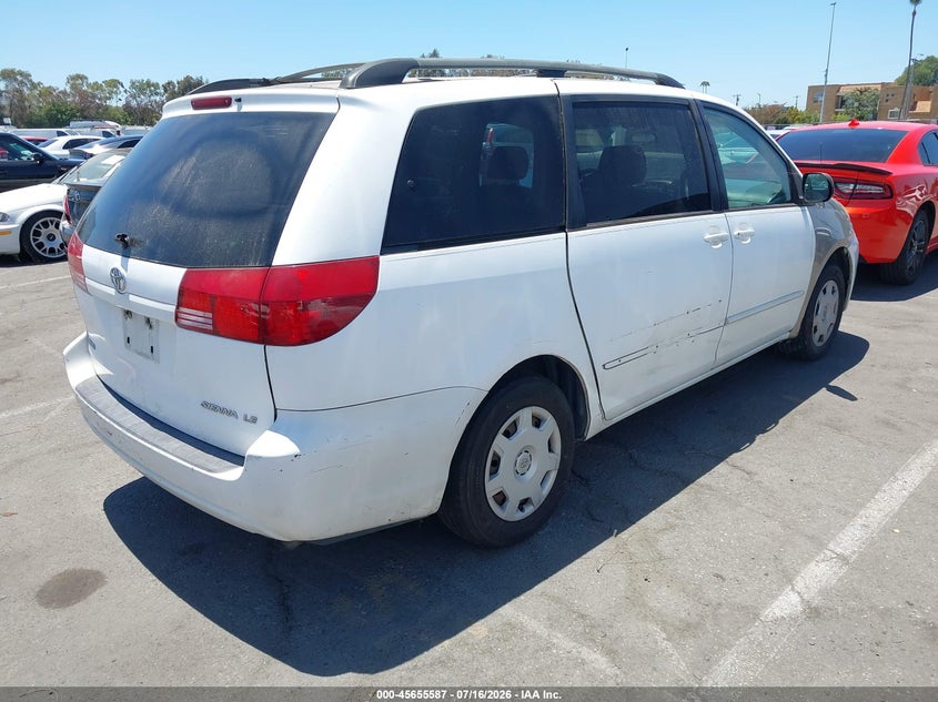 2004 Toyota Sienna VIN 5TDZA23CX4S145331 IAAI salvage auction — NORMAL WEAR, Clear - Dealer Only (California), sold $550 on 2026-07-30 (photo 4)