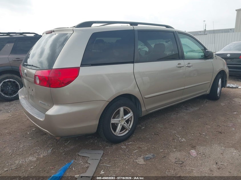 2008 Toyota Sienna VIN 5TDZK23C58S122607 IAAI salvage auction — NORMAL WEAR, Original (Texas), sold $900 on 2026-07-23 (photo 4)