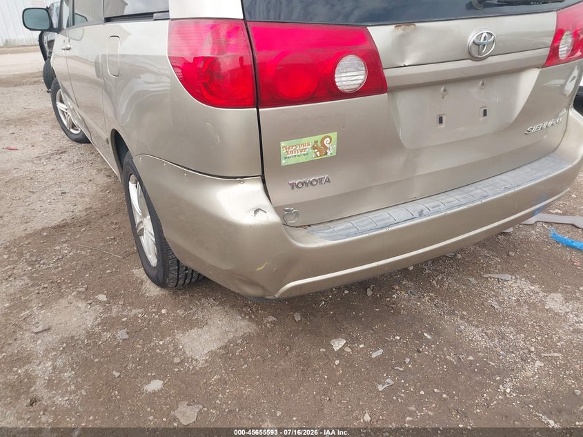 2008 Toyota Sienna VIN 5TDZK23C58S122607 IAAI salvage auction — NORMAL WEAR, Original (Texas), sold $900 on 2026-07-23 (photo 6)